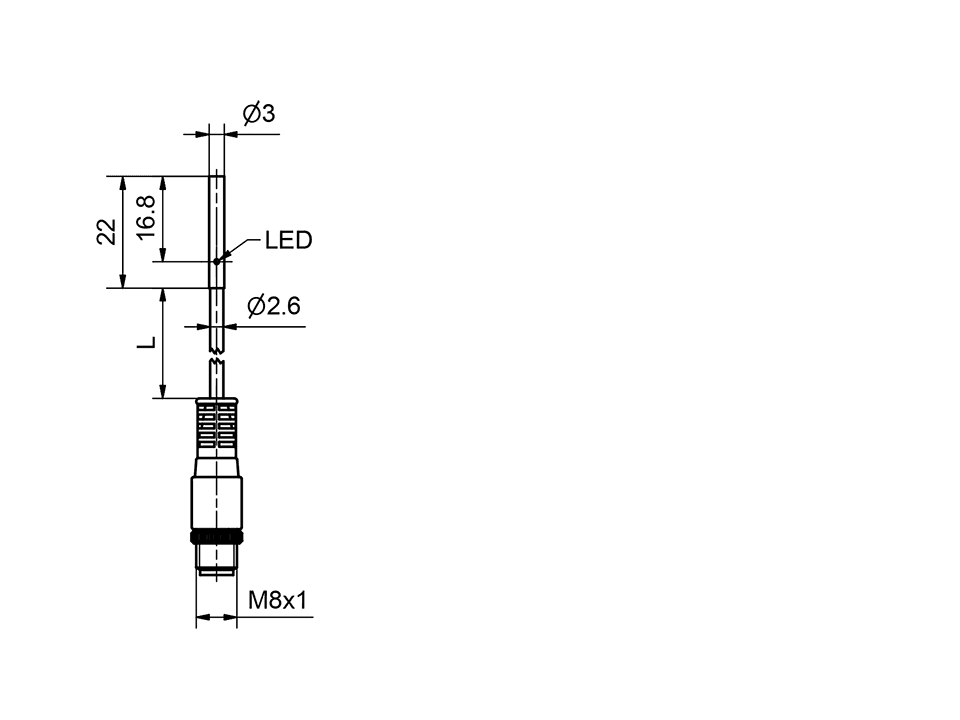 SensoPart 996-01000 996-01000 SENSOPART - Inductive sensor Ø 3 mm / standard switching distance, IDT 3-S-B2-PSL-KM3 996-01000 on Applied Automation