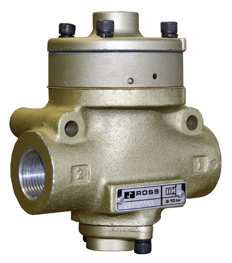 ROSS Controls 2754B2008 27 Series 3/2 Single Air Pilot, Normally Open, Timed In/Out Sequence, Port (In) 1/4" NPT, Port (Out) 1/4" NPT, Port (Exhaust) 1/2" NPT 2754B2008 on Applied Automation