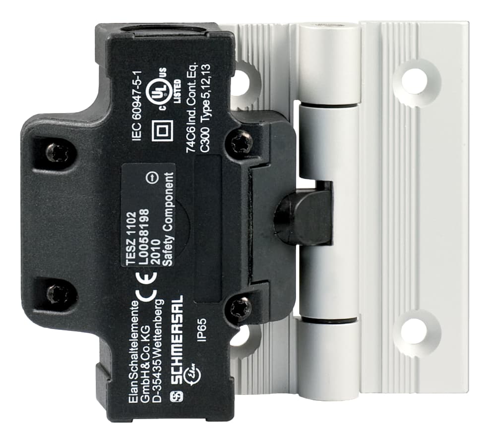 Schmersal TESZ1102/S TESZ1102/S Schmersal - Safety switch for hinged guards; Hinge safety switch; 2 cable entries M 20 x 1.5; Simple fitting, especially on 40 mm profiles; Thermoplastic enclosure; Double-insulated; Good resistance to oil and petroleum spirit; 111,5 mm x 92 mm x 36 mm TESZ1102/S on Applied Automation