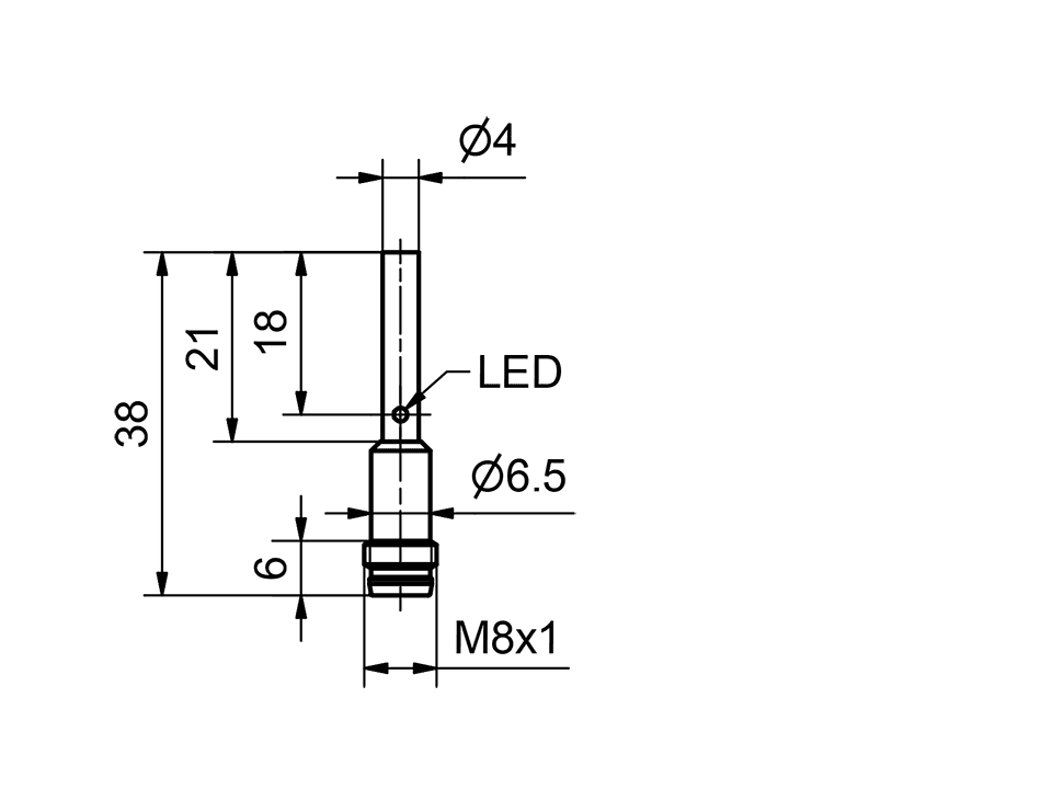 SensoPart 996-01002 996-01002 SENSOPART - Inductive sensor Ø 4 mm / standard switching distance, IDT 4-S-B2-PSL-M3M 996-01002 on Applied Automation