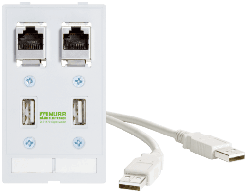Murr Elektronik 4000-68000-0990000 4000-68000-0990000 Murrelektronik - MODLINK MSDD DATA  INSERT, 2xUSB-A female/male 0,7m cable + 2xRJ45 4000-68000-0990000 on Applied Automation