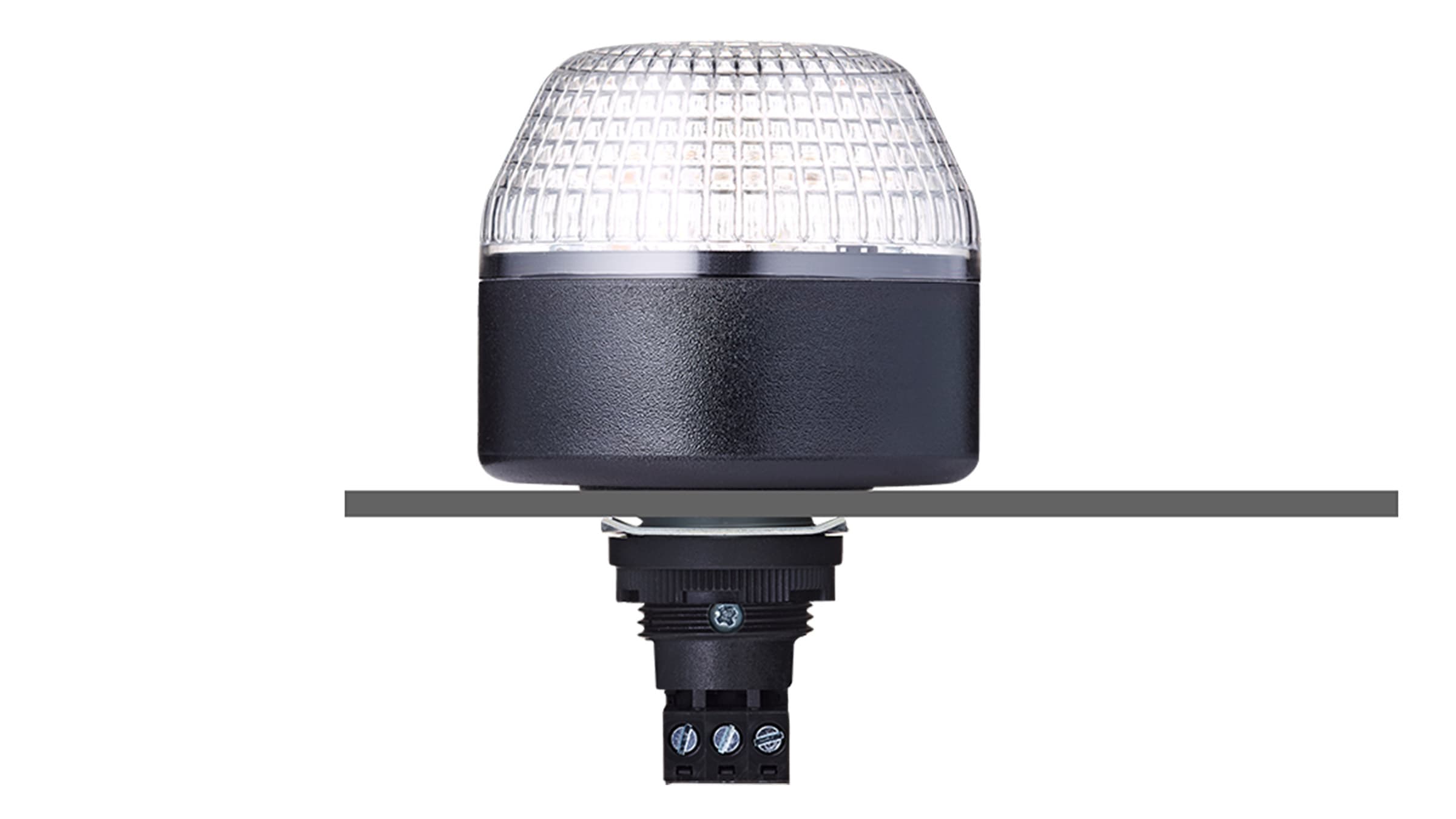 Sprecher + Schuh 802104404 Sprecher + Schuh 802104404 - IBL M22 panel mount LED steady/flashing beacon 12 V AC/DC clear, grey 802104404 on Applied Automation