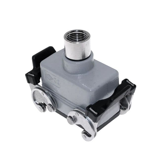 Mencom CHVT-10.4G Standard, Rectangular Hood, size 57.27, Double Latch with gasket, Top .5-NPT cable entry CHVT-10.4G on Applied Automation