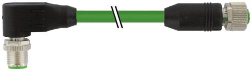 Murr Elektronik 7000-44581-7940150 7000-44581-7940150 Murrelektronik - M12 male 90° / M12 female, 0°, shielded, Ethernet, PUR 2x2xAWG22 shielded gn UL/CSA 1,5m 7000-44581-7940150 on Applied Automation
