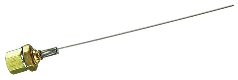 Clippard MWV-1 Normally-Closed Whisker Valve, #10-32, Nut & Lock Washers Furnished., For use with bleed pressure piloted control circuits. Coil spring stainless steel whisker is easily replaceable and can be formed to different shapes (#12375) MWV-1 on Applied Automation