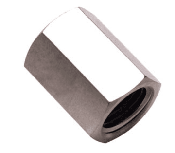 AirTAC BU0404 female to female connector (PT thread), Nickel plated brass body, 1/2" to 1/2" PT thread BU0404 on Applied Automation