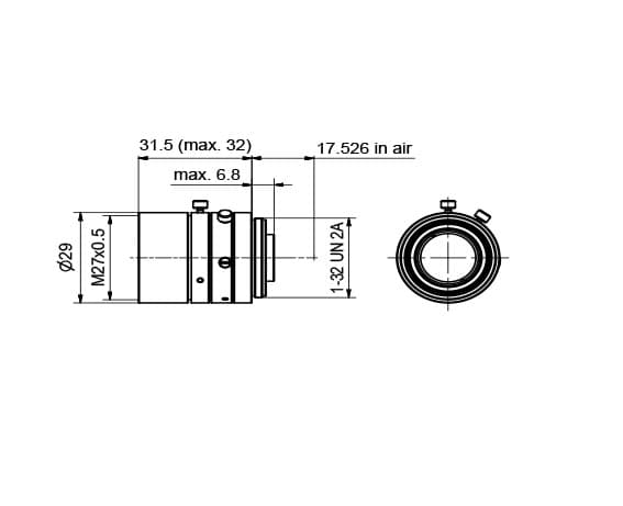 SensoPart 526-51538 526-51538 SENSOPART - C-mount lens, 25 mm focal length, LOC-25-HD-27x0,5 526-51538 on Applied Automation