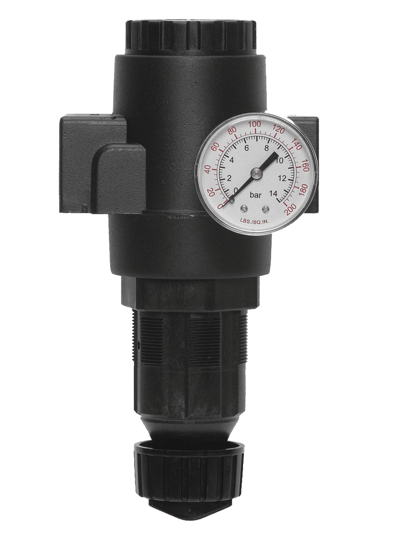 ROSS Controls 5211D5017 Regulator High Capacity Series, Piston, Self-Relieving, Standard Flow, 0-100 (0-6.9) Pressure Range, Knob Adjustment, 0-200 (0-13.8) Gauge, Port 1 Threaded 3/4", Port 2 Threaded 3/4", NPT 5211D5017 on Applied Automation