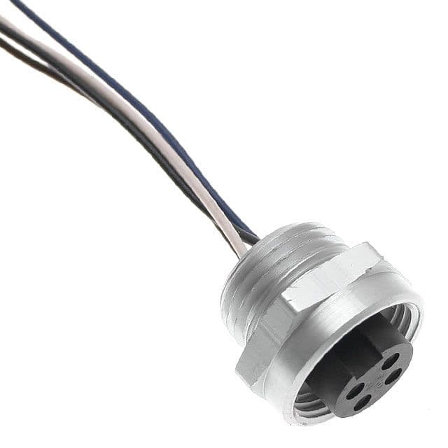 Mencom MINE-6FR-1-18 MIN Size I, Receptacle, 6 Pole, Female Straight, 1 Ft, 18awg, European, 5.5A, .5-NPT, Front Mount, Aluminum Clear Anodized MINE-6FR-1-18 on Applied Automation