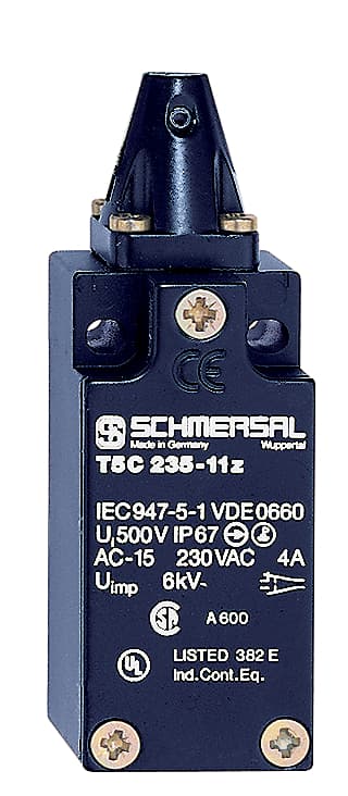 Schmersal T3C 235-11Z-M20 Safety switch for hinged guards; Flap safety switches; 1 Cable entry M 20 x 1.5; Metal enclosure; Good resistance to oil and petroleum spirit; 30 mm x 88,5 mm x 30 mm; Actuator heads can be repositioned by 4 x 90° T3C 235-11Z-M20 on Applied Automation