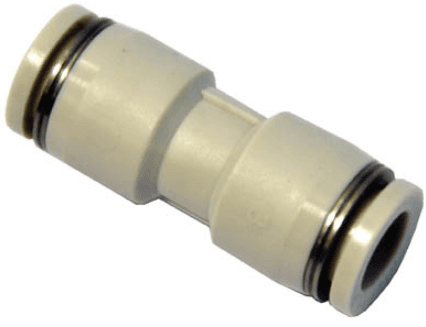 AirTAC PU10 Straight union connector, Plastic body and plastic collar, 10 mm tubing connection,plastic, NBR, Gray PU10 on Applied Automation