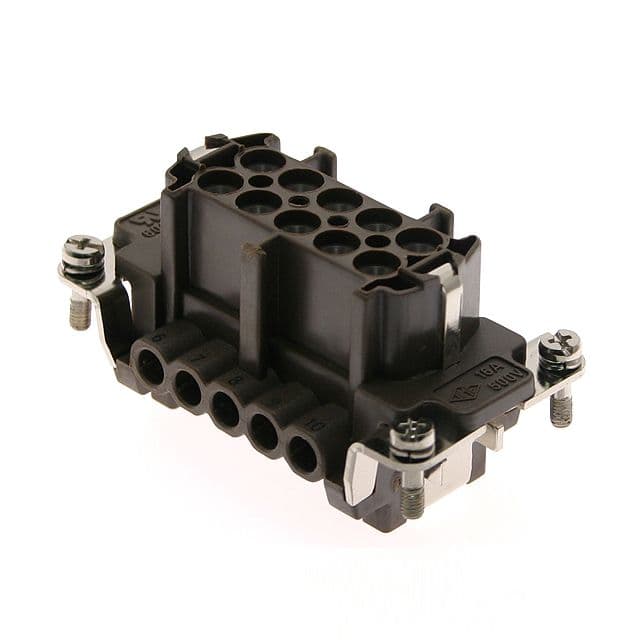 Mencom CNEF-10RY High-temp, CNE series, Female Rectangular Insert, size 57.27, 10 pin, 16 amp, Screw CNEF-10RY on Applied Automation