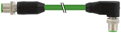 Murr Elektronik 7000-44541-7940030 7000-44541-7940030 Murrelektronik - M12 male 0° / M12 male, 90°, shielded, Ethernet, PUR 2x2xAWG22 shielded gn UL/CSA 0,3m 7000-44541-7940030 on Applied Automation