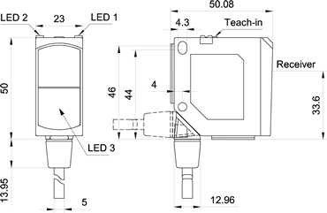 SensoPart 620-21004 620-21004 SENSOPART - Photoelectric through-beam sensor, FE 55-R-NS-K4 620-21004 on Applied Automation
