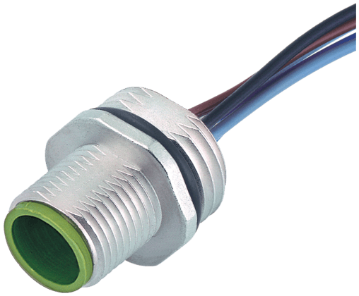 Murr Elektronik 7000-17162-9730050 7000-17162-9730050 Murrelektronik - M12 male receptacle A-cod. front mount incl. nut, wires 8x0.25 0,5m 7000-17162-9730050 on Applied Automation
