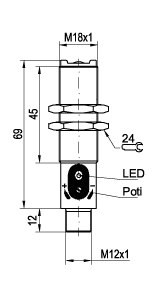 SensoPart 518-51504 518-51504 SENSOPART - Photoelectric diffuse sensor with background suppression, FMH 18 518-51504 on Applied Automation