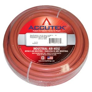 Fairview Fittings RG6RED-25B Hose Assembly; 3/8" ID X 1/4" NPT; 200 PSI; 25FT Long; Red EPDM Rubber RG6RED-25B on Applied Automation