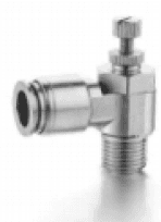 AirTAC X-S6-NPSA5/16-3/8 Flow control fitting (NPT thread), 316 stainless steel, 5/16" inch tubing connection,3/8" NPT thread, 316 stainless steel, Viton X-S6-NPSA5/16-3/8 on Applied Automation