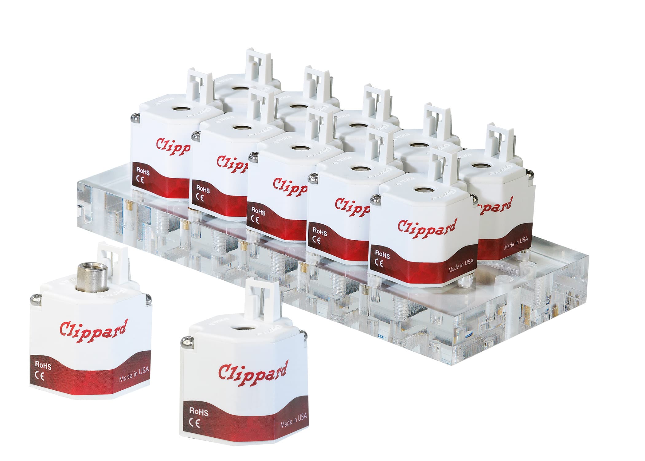 Clippard ES-2T-6-H 2-Way Electronic Valve, Normally-Closed, Top Pins, 6 VDC ES-2T-6-H on Applied Automation
