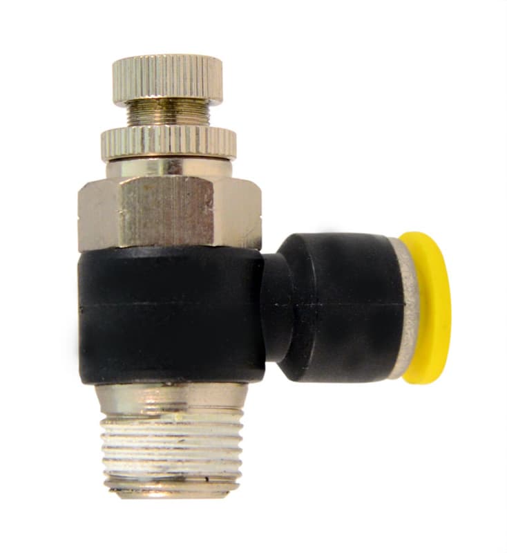 Clippard PQ-CV16W Flow Control Valve, Meter Out from 3/8" NPT to 1/2" OD Tubing PQ-CV16W on Applied Automation
