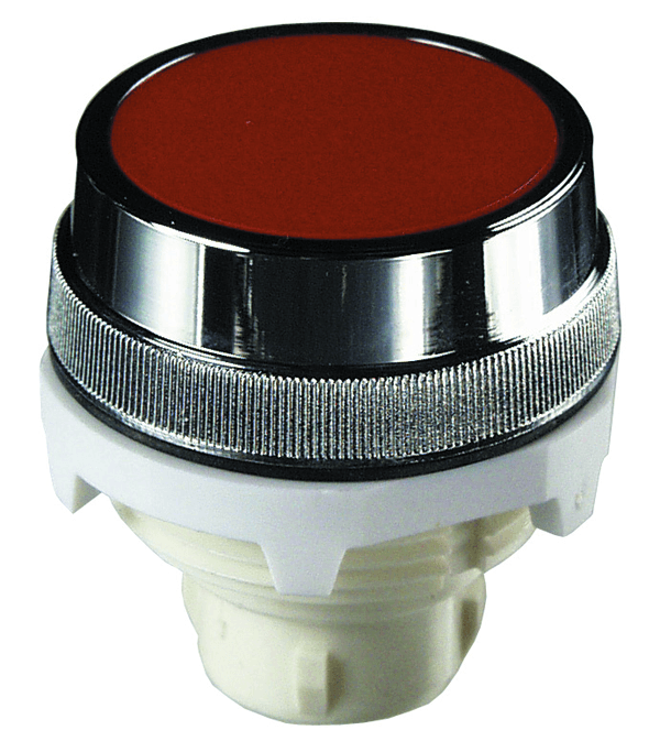 Clippard PL-P2F-Y 30 mm Flush Push Button, Yellow (Red shown) PL-P2F-Y on Applied Automation