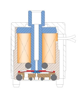 Clippard ES-2T-6-H 2-Way Electronic Valve, Normally-Closed, Top Pins, 6 VDC ES-2T-6-H on Applied Automation