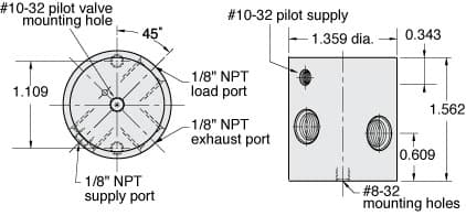 Clippard M-2021 High Flow EV/ET Piloted 3-Way Valve M-2021 on Applied Automation