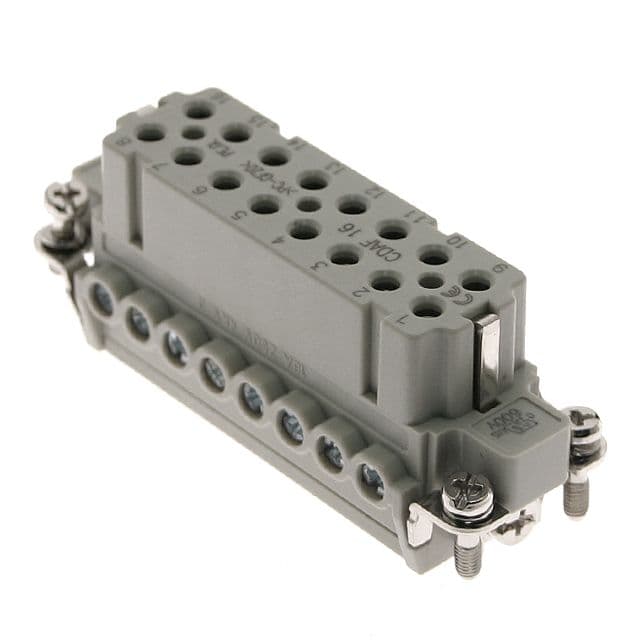 Mencom CDAF-16 Standard, CDA series, Female Rectangular Insert, size 66.16, 16 pin, 16 amp, Screw CDAF-16 on Applied Automation