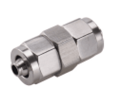 AirTAC X-S6-NLPU5/16X1/4 Union straight locknut connector (NPT thread), 316 stainless steel, 5/16X1/4" inch tubing connection,, Viton X-S6-NLPU5/16X1/4 on Applied Automation