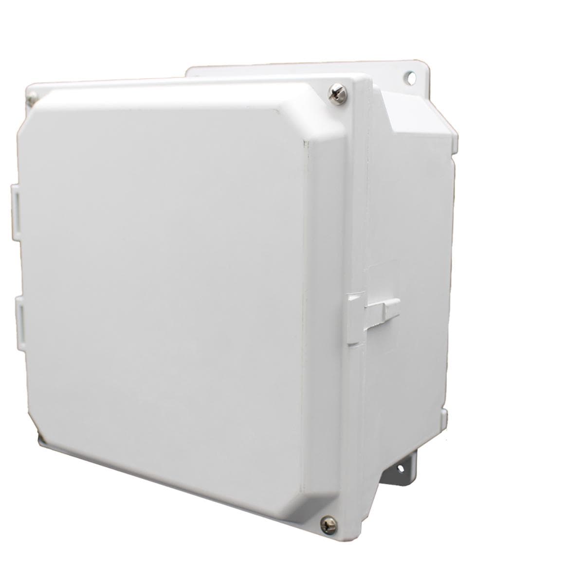Allied Moulded Products AMU884F 8"x8"x4" ULTRALINE® fiberglass wall mount enclosure assembly with 4-screw lift-off cover AMU884F on Applied Automation