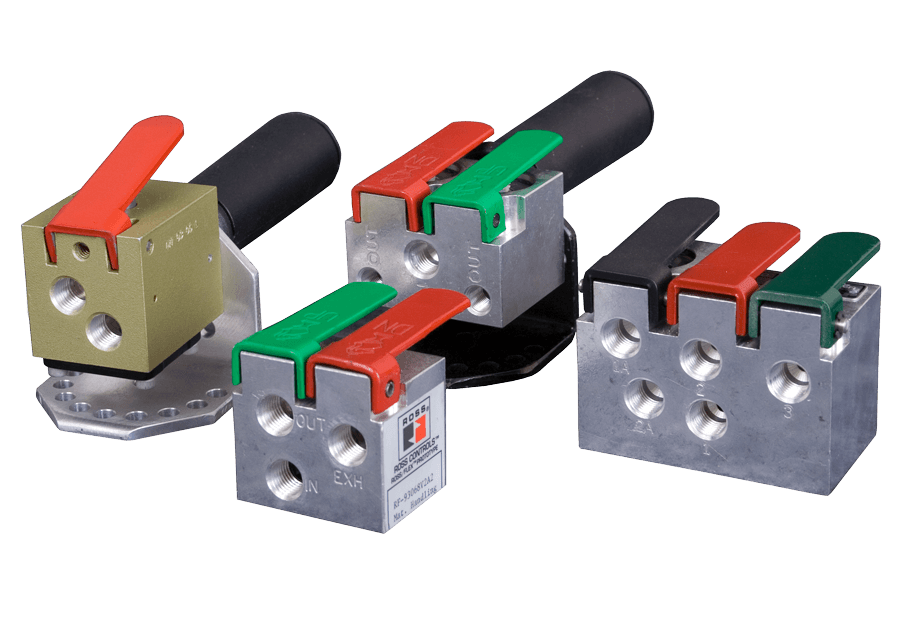 ROSS Controls 3900A0407 Manual Pendant Valve, 3 Levers, 1 Handle, Ports 1/4" NPT 3900A0407 on Applied Automation