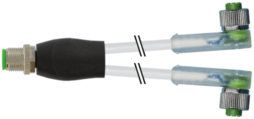 Murr Elektronik 7000-40781-2330100 7000-40781-2330100 Murrelektronik - M12 Y-DISTRIBUTOR / M12 FEMALE 90° LED, PUR 3X0.34 GRAY, UL/CSA, drag ch 1m 7000-40781-2330100 on Applied Automation