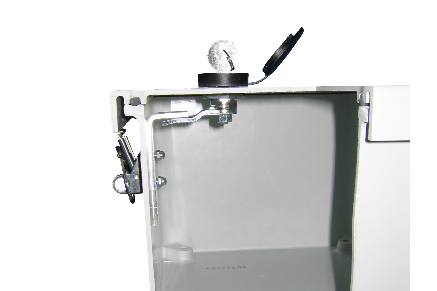 Allied Moulded Products AMKEYLOCKRCHFP Keylock assembly kit for use with AM-R Series raised cover enclosures 6"x6" through 30"x24" with installed hinge front panel AMKEYLOCKRCHFP on Applied Automation