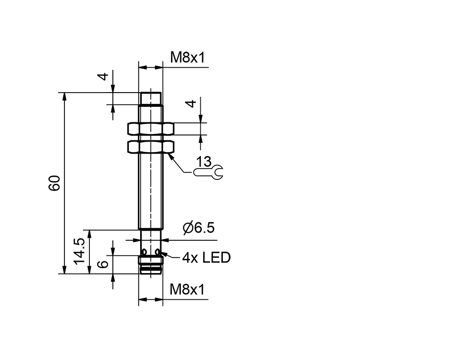 SensoPart 996-01026 996-01026 SENSOPART - Inductive sensor M8 / all-metal housing / factor 1, IMT 8-FM-S-NB2-PSL-M3M 996-01026 on Applied Automation