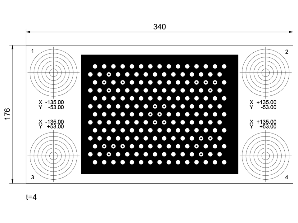SensoPart 533-11039 533-11039 SENSOPART - Calibration plate, 15x13 points, crosshairs, 200 mm x 151.7 mm, ZCP 200-13x15-X01 533-11039 on Applied Automation