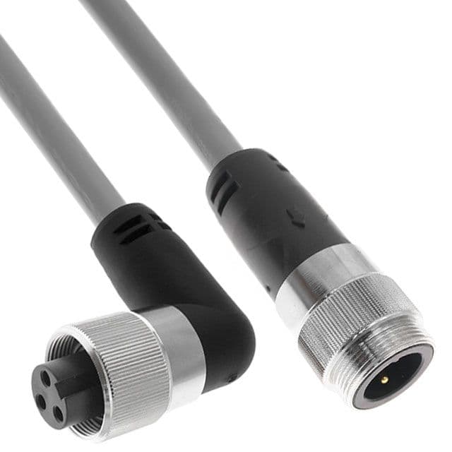 Mencom PMIN-40MFRP-2M MIN Power Distribution Series, Cordset, 4 Pole, Male Straight / Female Right Angle, 2M, 10awg, 32A, Gray, PVC PMIN-40MFRP-2M on Applied Automation