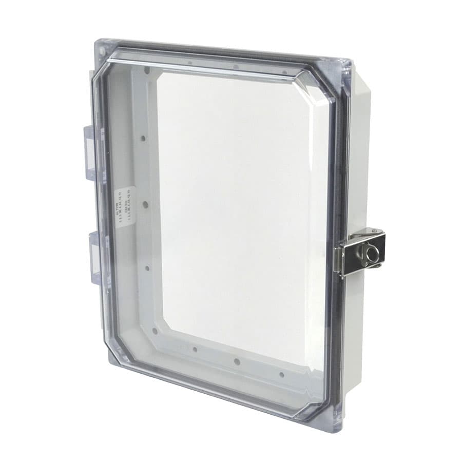 Allied Moulded Products AMHMI108CCL 10"x8" HMI Cover Kit with hinged clear cover and stainless-steel snap latch AMHMI108CCL on Applied Automation