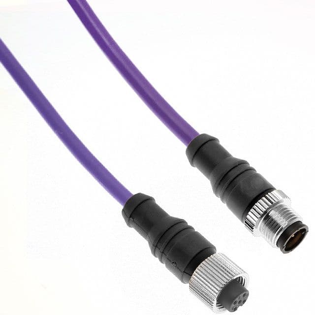 Mencom PBEC-3MFP-6M Profibus DP, Cordset, Shielded Cable, Not shielded to coupling nut,3 Pole, Male Straight / Female Straight, 6 Meters, 22 awg, 4A, Violet, PVC, Nickel Plated Brass PBEC-3MFP-6M on Applied Automation