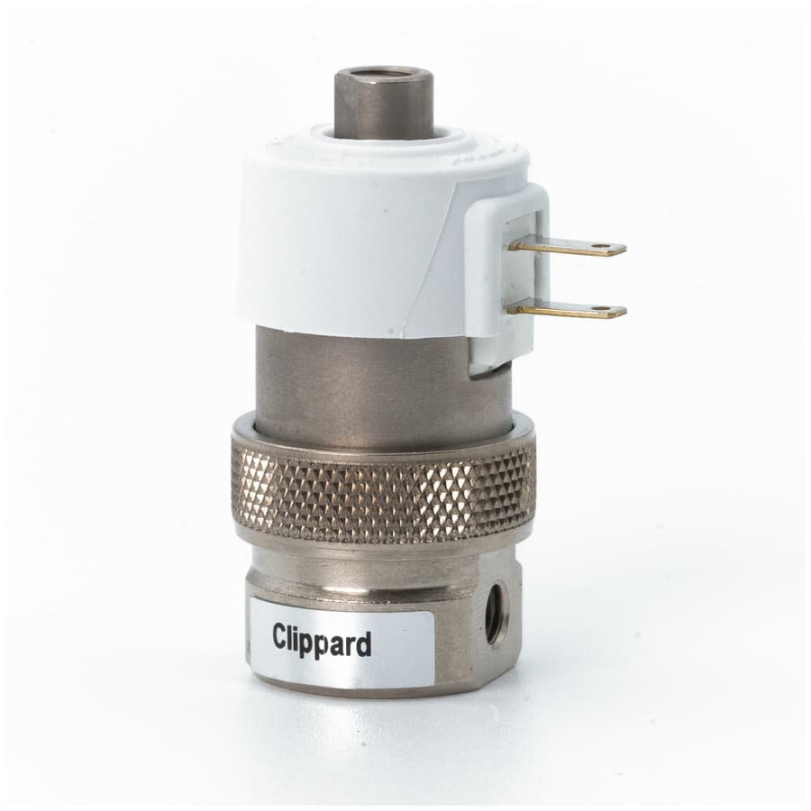 Clippard O-ETO-3-24-L 3-Way Fully-Ported Valve, In-Line Mount, Spade Term., 24 VDC, Oxygen, Normally-Closed, Normally-Open, Selector, or Diverter O-ETO-3-24-L on Applied Automation