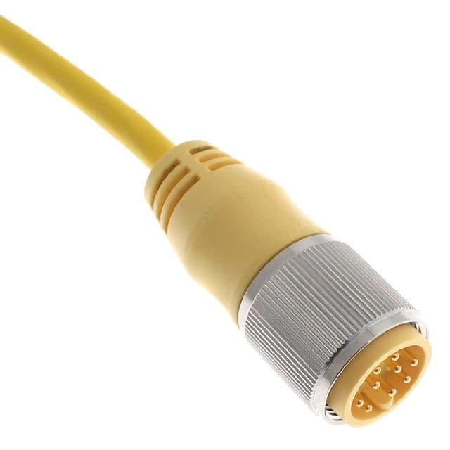 Mencom MINP-10MPX-12 MIN Size III, Cordset, 10 Pole, Male Straight, 12 Ft, 4A, Yellow, PUR MINP-10MPX-12 on Applied Automation