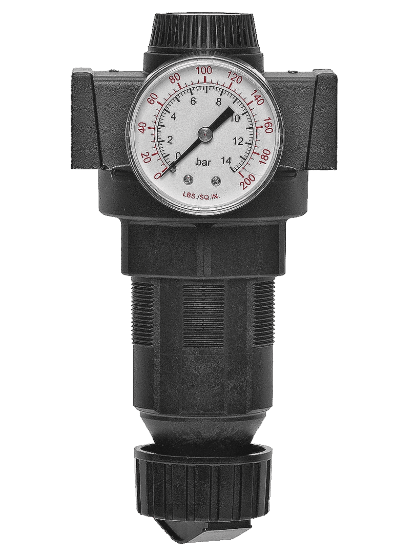 ROSS Controls 5211B2017 Regulator Full-Size Series, Diaphragm, Self-relieving, Standard Flow, 0-125 (0-8.6) Pressure Range, Knob Adjustment, 0-200 (0-13.8) Gauge, Port 1 Threaded 1/4", Port 2 Threaded 1/4", NPT 5211B2017 on Applied Automation