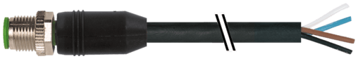 Murr Elektronik 7999-12021-7640500 7999-12021-7640500 Murrelektronik - M12 MALE 0°, PUR 4X0.75 black UL/CSA 5.0m 7999-12021-7640500 on Applied Automation