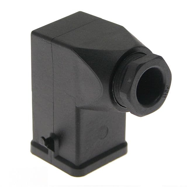 Mencom CK-03VAN Plastic, Rectangular Hood, size 21.21, 2 Pegs, Side PG11 cable entry, Black CK-03VAN on Applied Automation