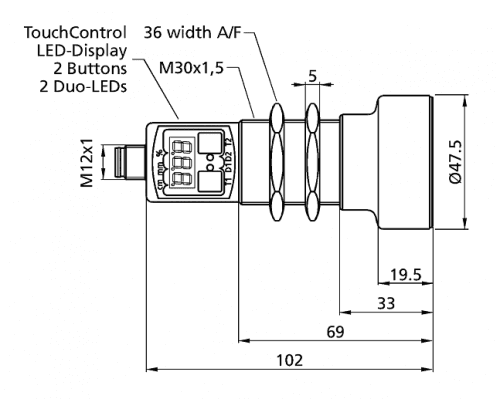 SensoPart 690-51565 690-51565 SENSOPART - Ultrasonic sensor with analogue output, UMT 30-3400-A-IUD-L5 690-51565 on Applied Automation