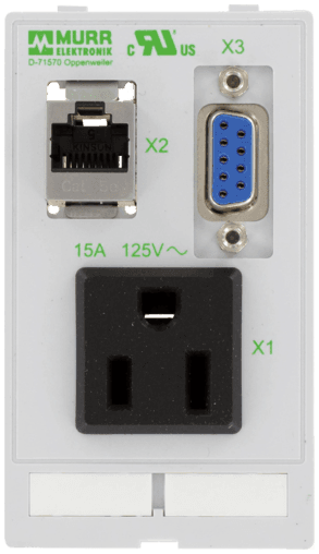 Murr Elektronik 4000-68000-4020000 4000-68000-4020000 Murrelektronik - MODLINK MSDD SINGLE COMBI INSERT USA NEMA 5-15, 1xSUD-D9 female/male + 1xRJ45 female/female 4000-68000-4020000 on Applied Automation