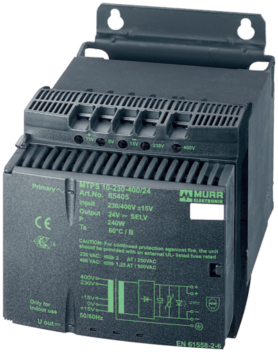 Murr Elektronik 85401 85401 Murrelektronik - MTPS POWER SUPPLY 1/2-PHASE, SMOOTHED, IN: 230/400+/-15VAC OUT: :24V/1ADC, For screw and DIN-rail mounting 85401 on Applied Automation