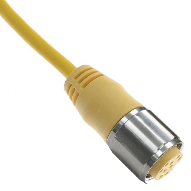 Mencom MIN-9FPX-6-SS MIN Size III, Cordset, 9 Pole, Female Straight, 6 Ft, 4A, Yellow, PVC, Stainless Steel MIN-9FPX-6-SS on Applied Automation