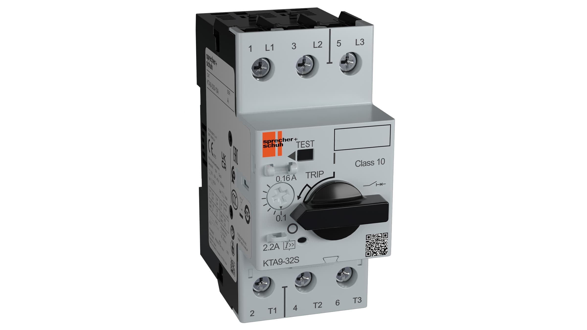 Sprecher + Schuh KTA9-32S-2.5A Sprecher + Schuh KTA9-32S-2.5A - KTA9 Motor Protection Circuit Breaker, Frame C Standard Capacity, 1.6-2.5 Amps, 35A Magnetic Trip, 0.5 HP 200V / 0.5 HP 230V / 1 HP 460V / 1.5 HP 575V, Open Type KTA9-32S-2.5A on Applied Automation