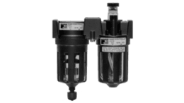 ROSS Controls 5M11B4101 Filter and Lubricator Combination Mid-Size Series, 4 (120) Polycarbonate Bowls, 5 µm Polyethylene Filter, Auto Drain, Piston, Self-Relieving, Standard Flow, 0-100 (0-6.9) Pressure Range, No Gauge, Sight-Feed, Fill Port, Threaded Female Ports 1/2" NPT 5M11B4101 on Applied Automation