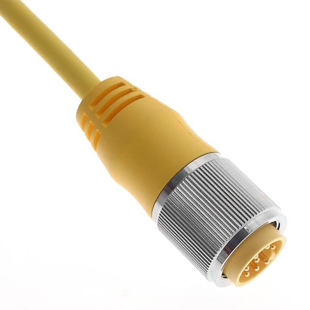 Mencom MINP-8MPX-50 MIN Size II, Cordset, 8 Pole, Male Straight, 50 Ft, 5A, Yellow, PUR MINP-8MPX-50 on Applied Automation